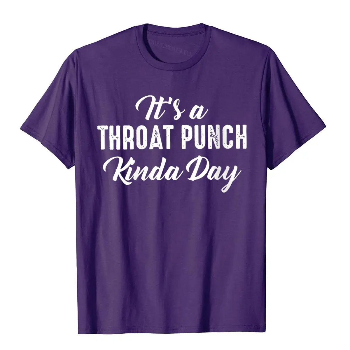 Womens It's A Throat Punch Kinda Day V-Neck T-Shirt__B6986purple