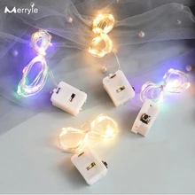 1 2 Meters Led String Lights RGB Color Holiday Fiary Light for Room Decor 3mode Copper Wire Strip Light for Christmas Wedding