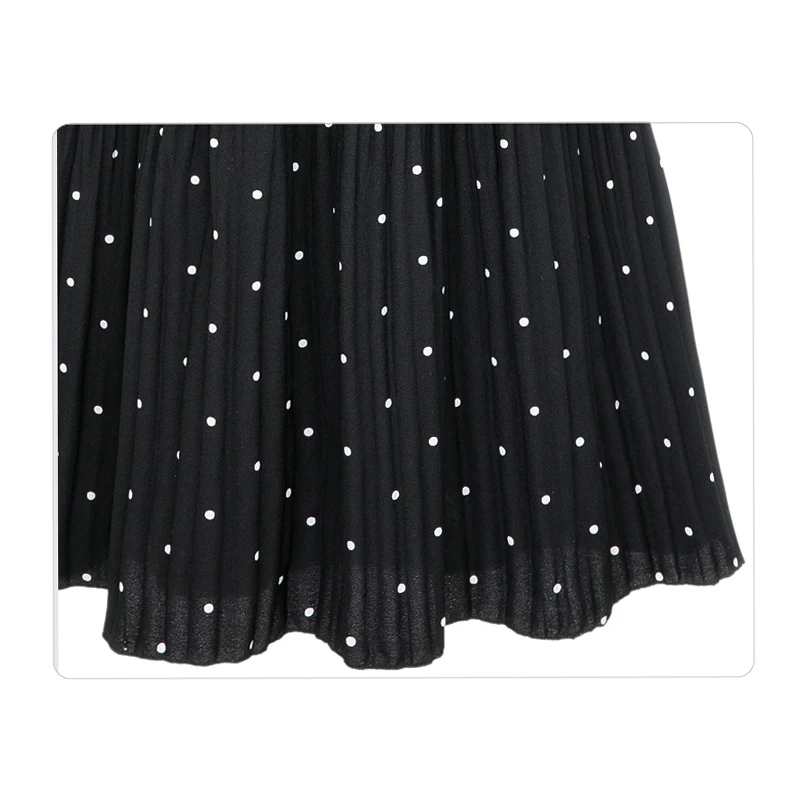 Big Promo hOyep Blusas femininas elegant women dress 2019 long sleeve dress women long dress dot bow black chiffon dresses 3XL plus size 1475 45