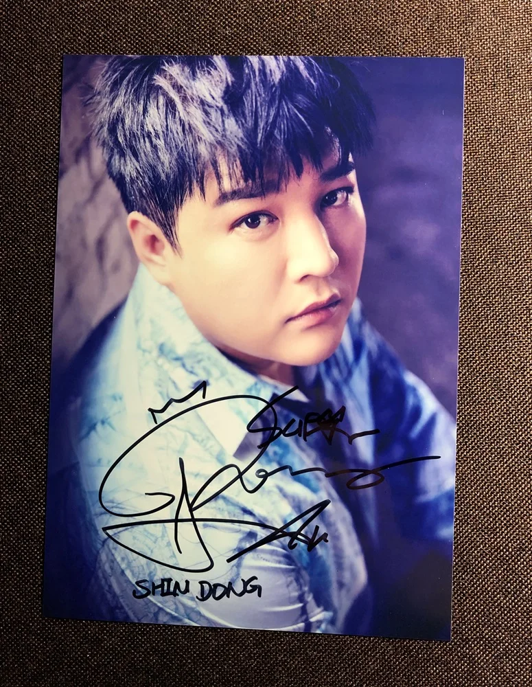 4 Подписанный SJ SuperJunior Super Junior ShinDong фото с автографом 5*7 время скольжения 1P3 - Цвет: 4