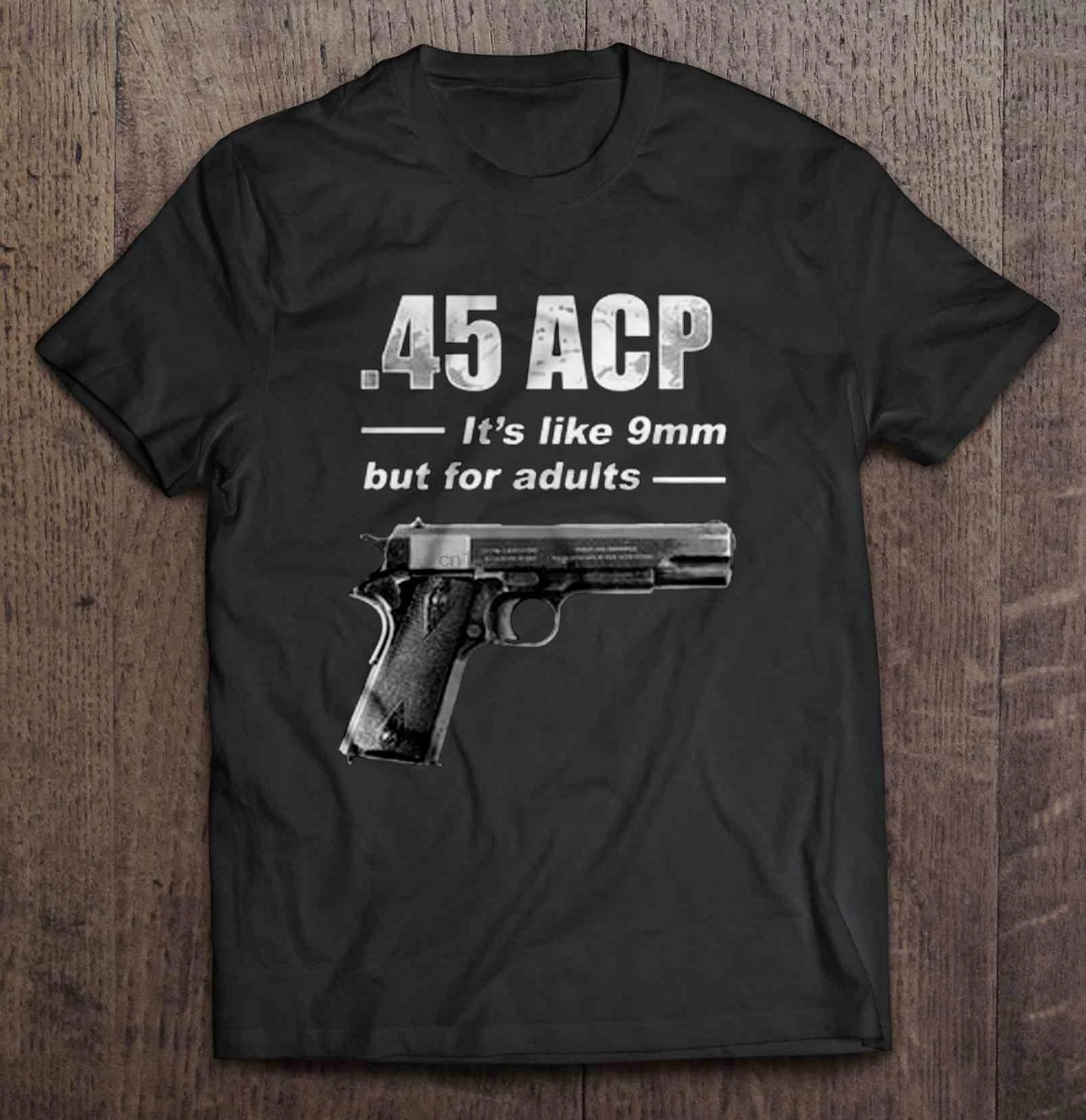 Мужская футболка. 45 ACP It s как 9 мм но для взрослых женская футболка|Футболки| |