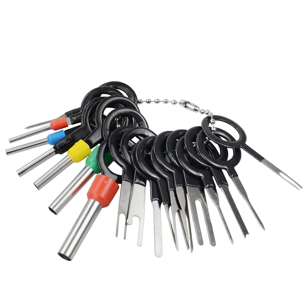 18PCS 11PCS Terminal Removal Tool Car Electrical Wiring Crimp Connector Pin Extractor Kit car terminal extractor terminal removal kit car repair tool terminal removal tool car terminal puller electrical connector pin removal kit