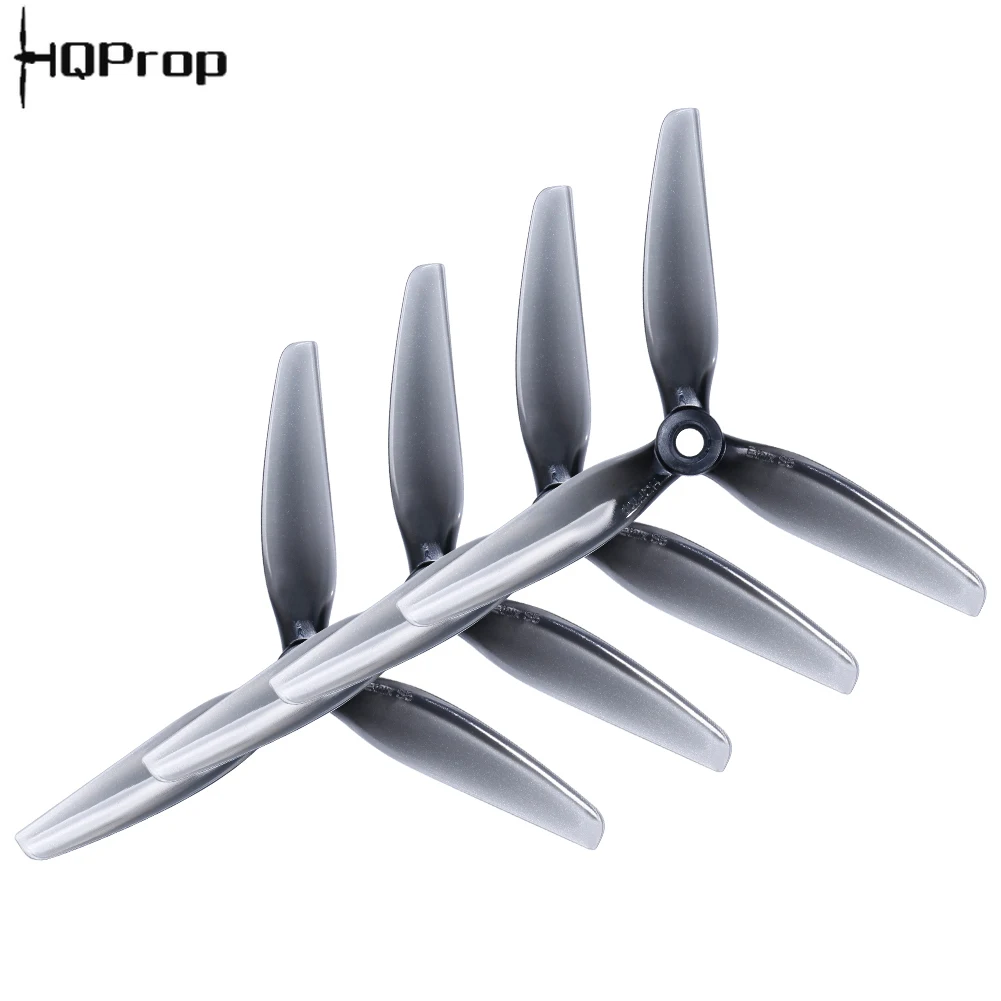 HQPROP Ethix S5 5040 5X4X3 3-Blade PC Propeller Gray for RC FPV Racing Freestyle 5inch 4S 6S Drones Replacement DIY Parts