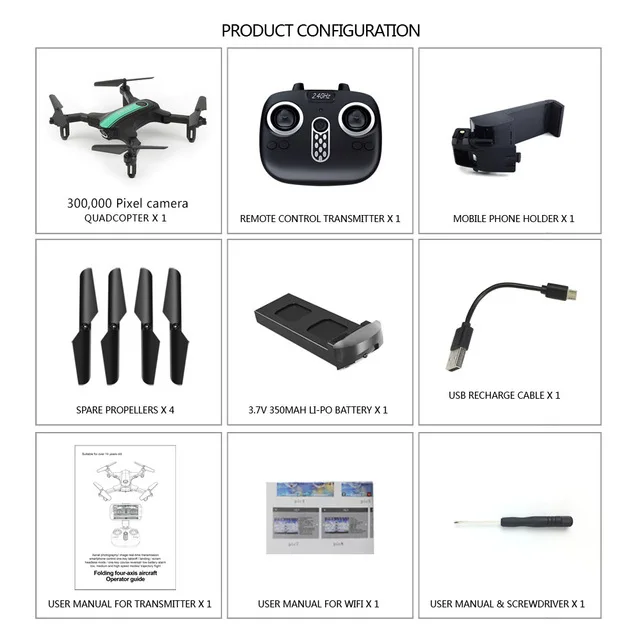 Foldable RC Mini Drone With Camera HD RC Helicopter With WiFi RTF RC Quadcopter With Headless Mode High Hold Toys For Kids#E - Цвет: Green 30W Camera