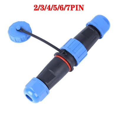 IP68 Waterproof Connector LD20 No Soldering Cable Connector Plug & Socket Male And Female 2 3 4 5 6 7 Pin Docking Aviation Plug