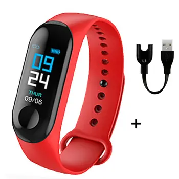 

M3plus smart bracelet heart rate pedometer call reminder message push Neutral Silica gel Waterproof Sleep monitoring