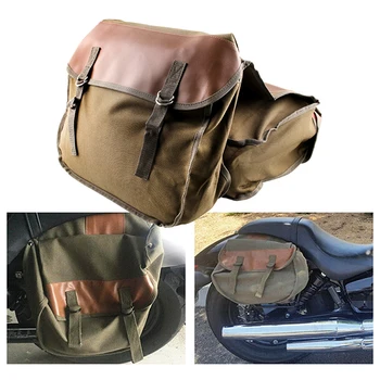 

motorcycle canvas saddle bag back seat kit shoulder bag 2020 Universal Motorbike Organizer Accessories
