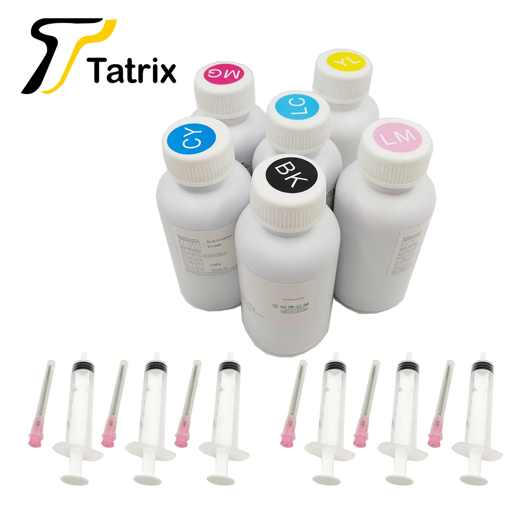 

Tatrix 100MLx6 Sublimation ink For Epson , Thermal transfer ink For T-shirt / phone shell / mugs / ceramics etc