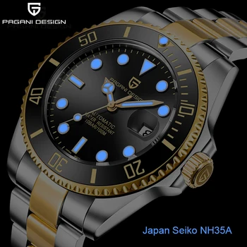

PAGANI Design luxury brand mens watch automatic business watch waterproof mechanical stainless steel watch NH35A Reloj hombres