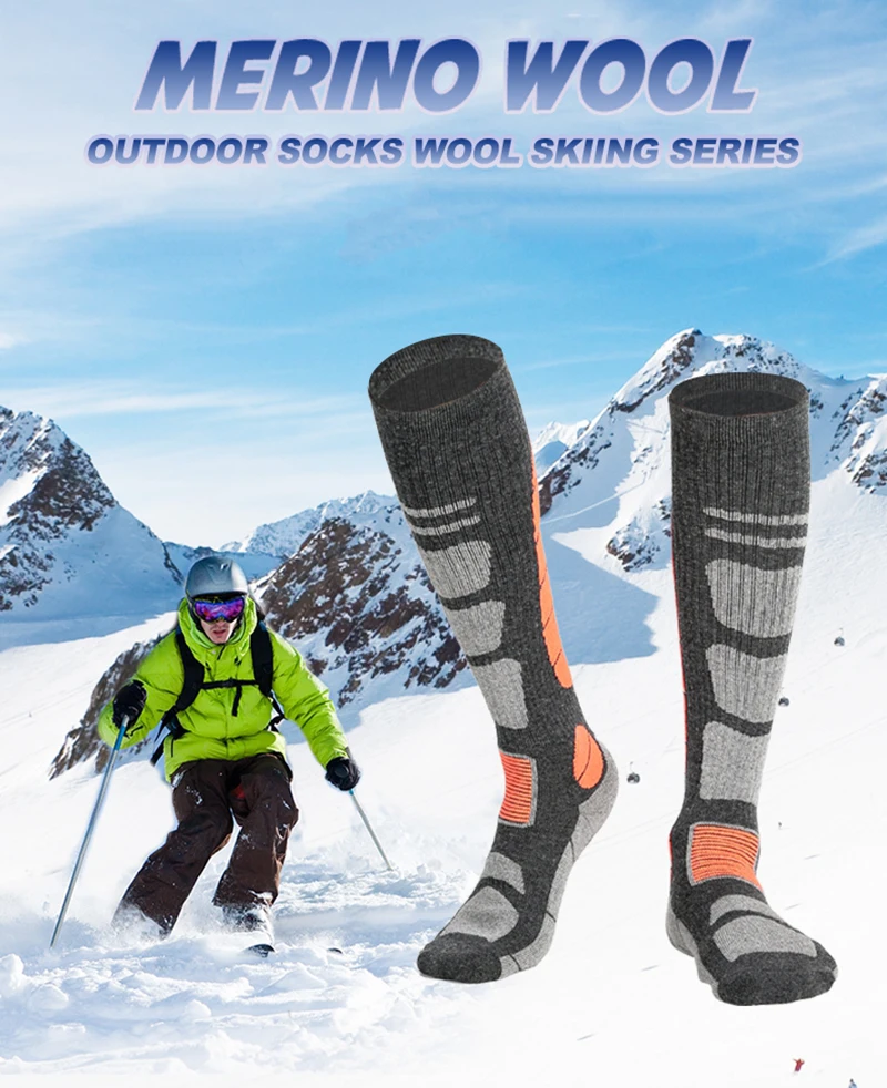 Lightweight Knee High Socks Breathable Long Sock for Women Men Skiing Hiking 