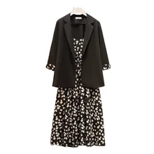 

2PCS Elegant Blazer Dress Suits Set Women Business Work Office Lady Professional Two Piece Set Suit Dress Female Blazer Set