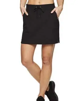 Женская летняя Однотонная юбка для гольфа, шорты, женская тонкая дышащая спортивная одежда, юбки, женская модная спортивная юбка для отдыха, шорты de golf - Цвет: Черный