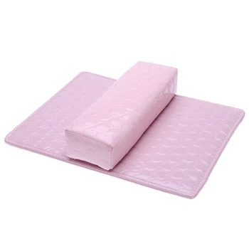 

Soft Hand Cushion Pillow And Pad Rest Nail Art Arm Rest Holder Manicure Nail Art Accessories PU Leather Pink