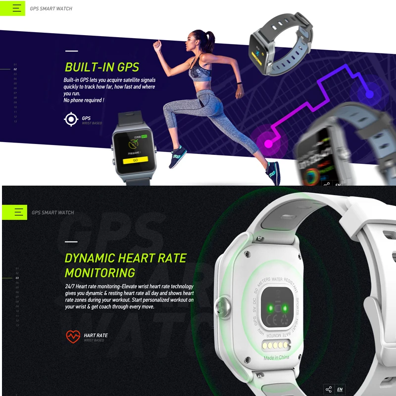 Built-in GPS 17 kinds sports Smart Watch Men Women IP68 Waterproof Wearable Devices Bluetooth Fitness Tracker Bracelet