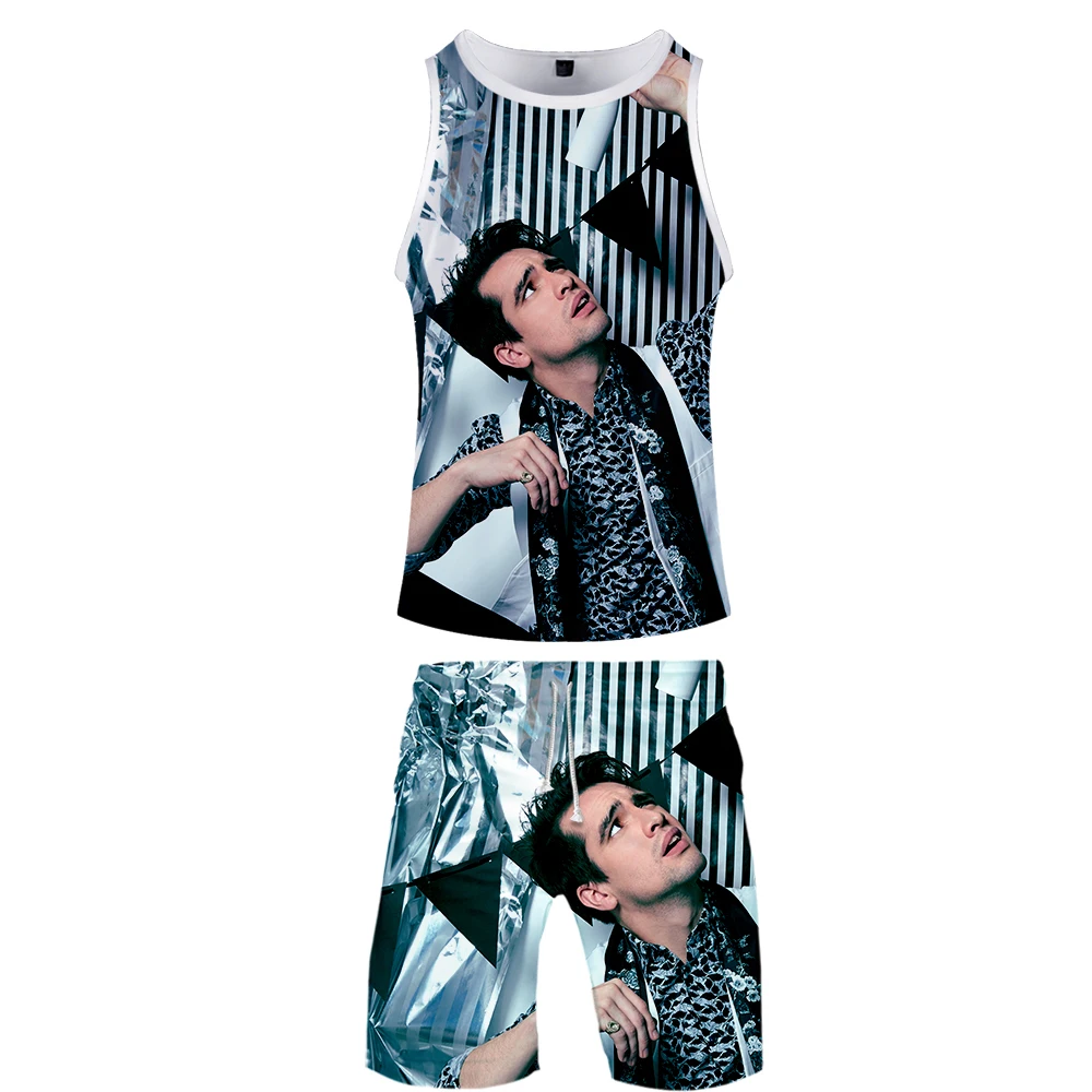 Panic! На дискотеке комплект из двух предметов майка и шорты Harajuku мужская майка Уличная Баскетбол без рукавов уличная