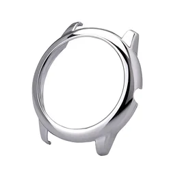 Premium Electroplate Frame Smart Watch Case Cover with Screen Protector (Silver)