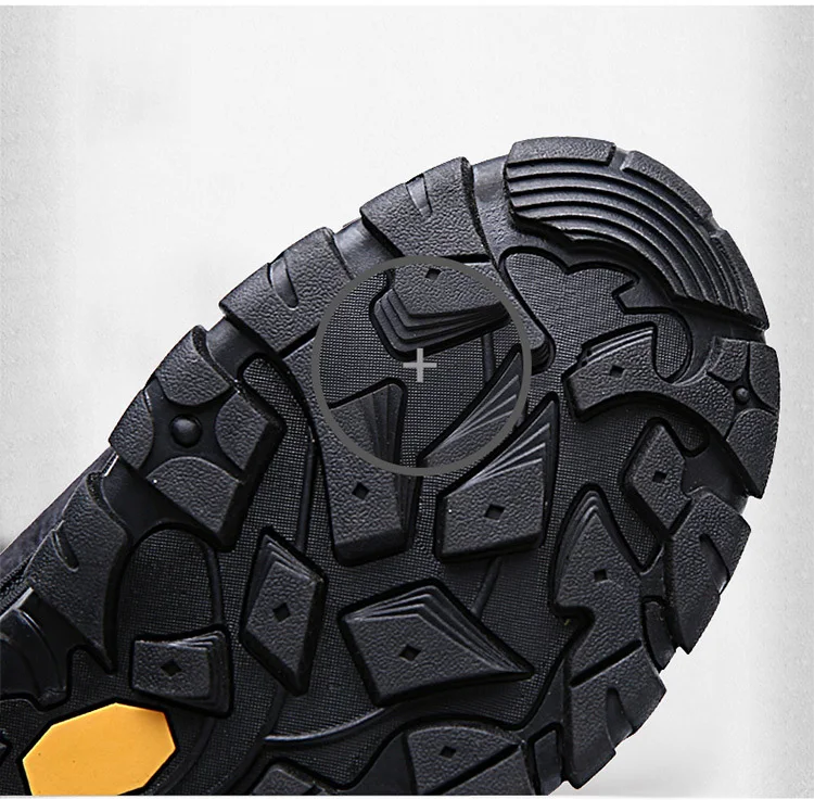 Merkmak New Autumn Winter Leather cotton shoes men's high help plus velvet warm boots snow boots leather men's boots