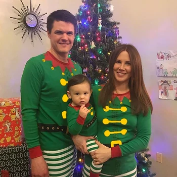 

Family Christmas Pajamas Family Matchig Clothes X-mas Pjs Family Look Sleepwear Mother Daughter Father Kids Nightwear Outfits