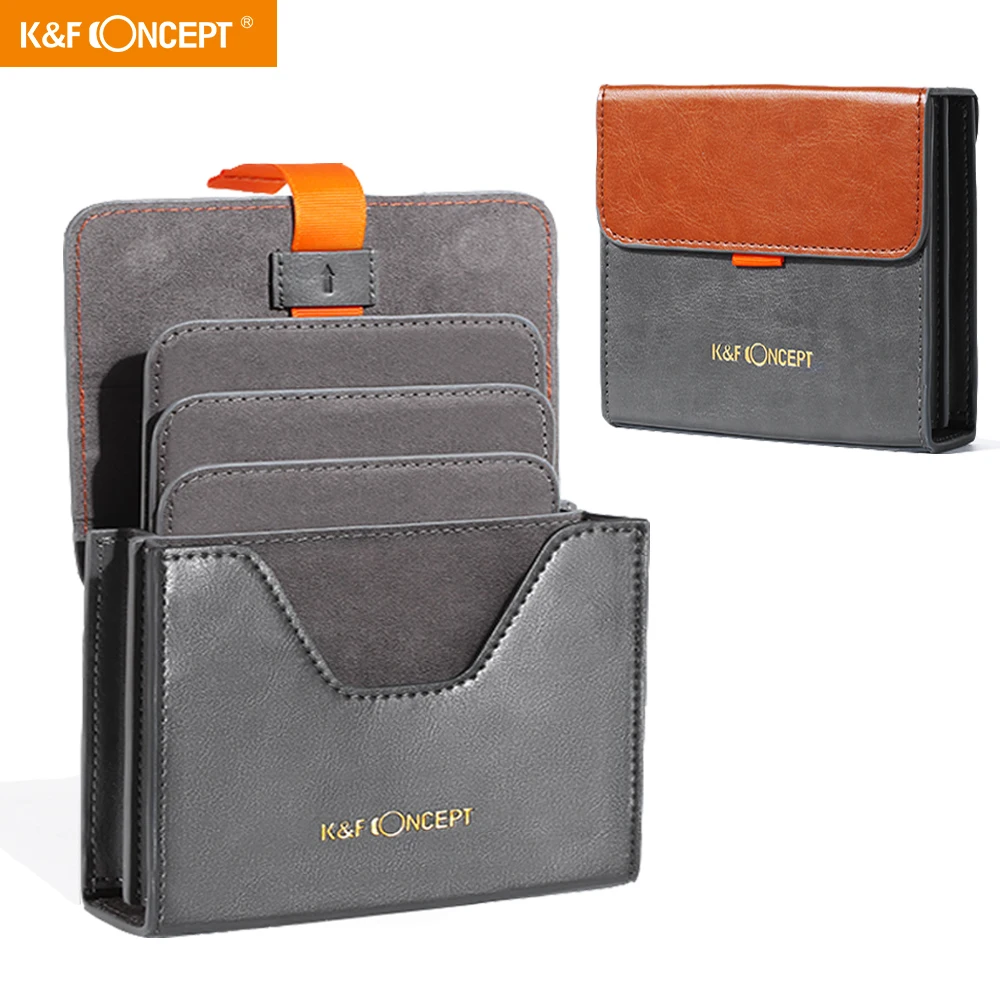 K & F Concept Крепление объектива фильтр чехол для круглых или квадратных 5 12 дюймовый кожаный задний Чехол