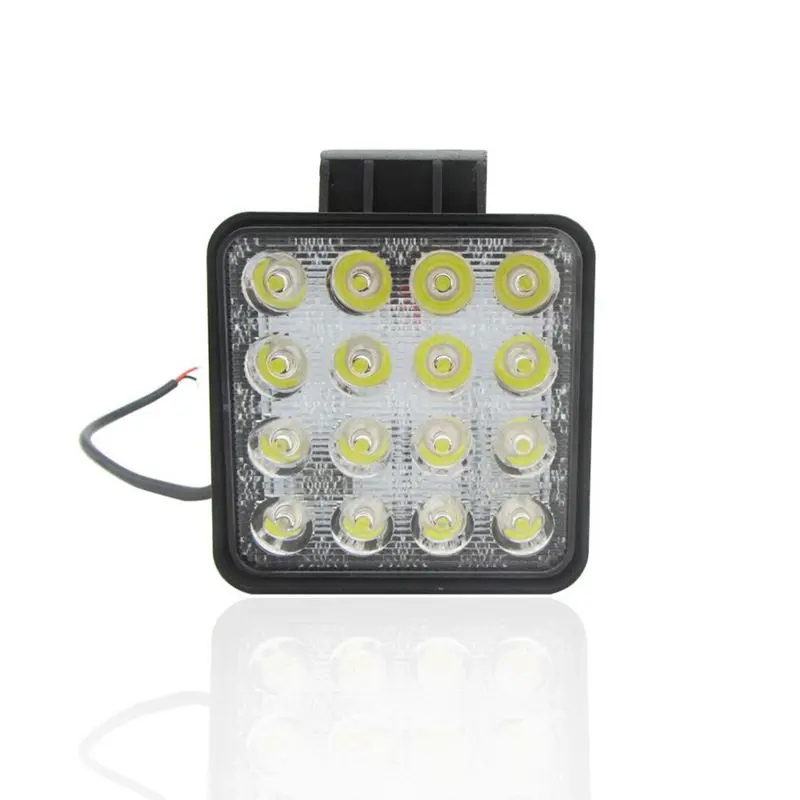 New Style 2 pcs 48W 6000k LED Spot Beam Square Work Lights Lamp Tractor SUV Truck 4WD 12V 24V