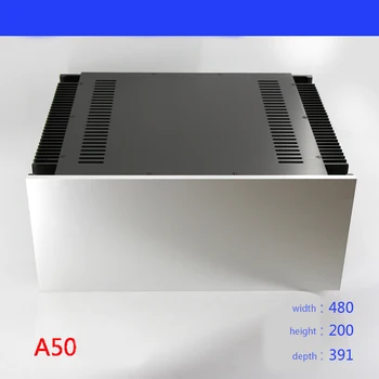 

KYYSLB 480*210*390MM All-aluminum Amplifier Chassis DIY Enclosure Box Shell A50 Improved Version of A Large Amplifier Case