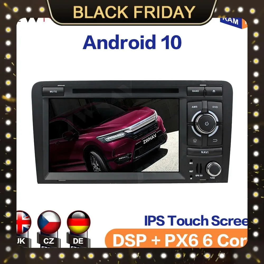

Android 10.0 IPS Screen For Audi A3 2003-2013 Car Multimedia Player Navigation Audio Radio Stereo Head Unit Car radio 2din