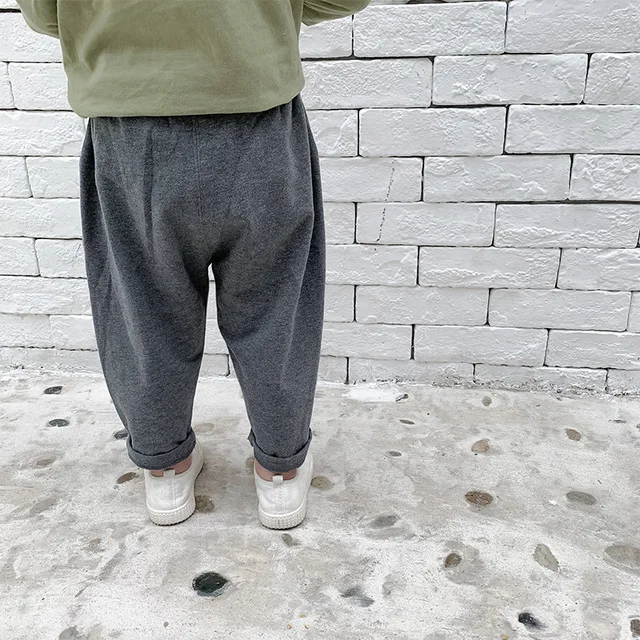 Baby Boy Pants Casual Harem Pants 1 2 3 4 5 6 Years Toddler Baby Autumn Trousers Elastic Waist Sweatpants Children Pants