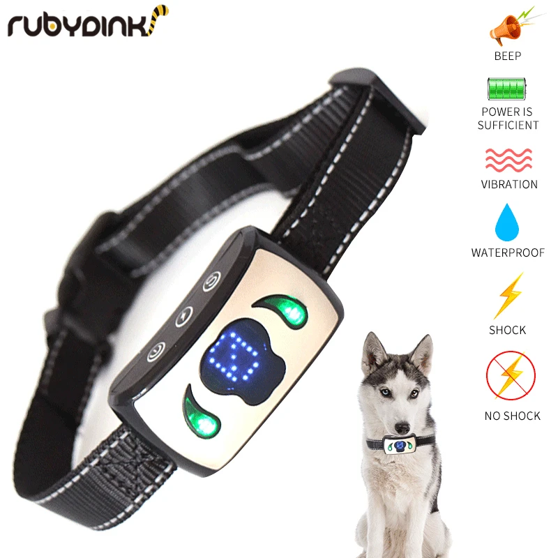 

Dog anti barking collar automatic dog training collar New digital display rainproof rechargeable adjustable no bark dog collar