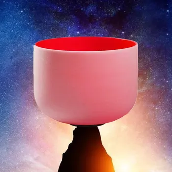 

KVKA 440HZ Tuned orange color C note Sacral Chakra Quartz crystal singing bowl 10 inch