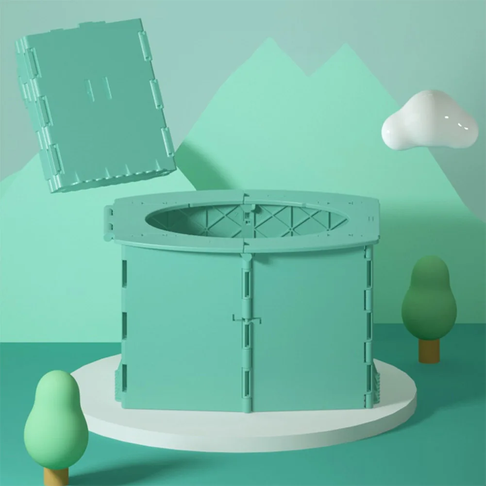 Bandeja de Pedestal móvil portátil plegable para inodoro de niños, Mini inodoro de PP para coche, suministros de viaje para acampar al aire libre con bolsas de plástico para bebé