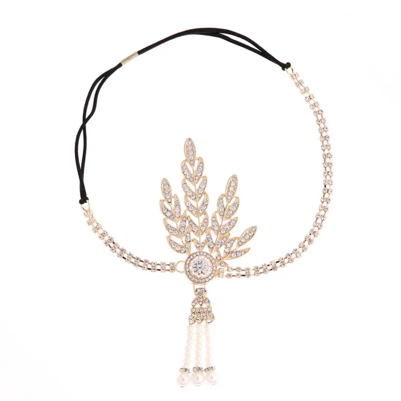 Новая Большая вычурная головная повязка шляпа 20-х годов шапка для волос Серебряная слоновая кость ромашка Винтаж хлопушка
