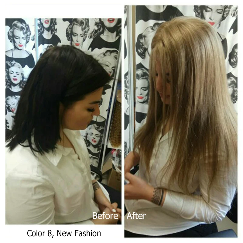 Tanie Kolekcja Bobbi 1 sztuka kolor 8 popiołu włosy blond splot zestawy indyjskie włosy proste nierealne ludzkie do przedłużania włosów