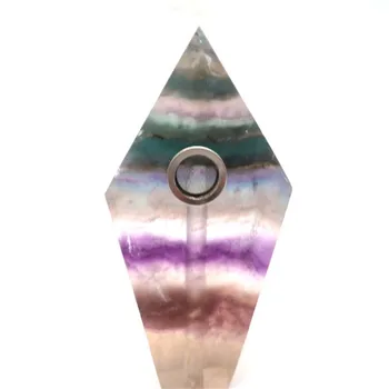 

Natural Wonderful Fluorite Quartz Crystal Smoking Pipes healing Pipe for Tabocco
