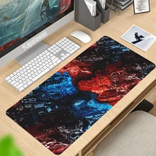 Tapete do rato do jogo do líquido dos estratos colorido do lockedge tapete do rato do teclado esteira de mesa para o portátil portátil gamer mousepad