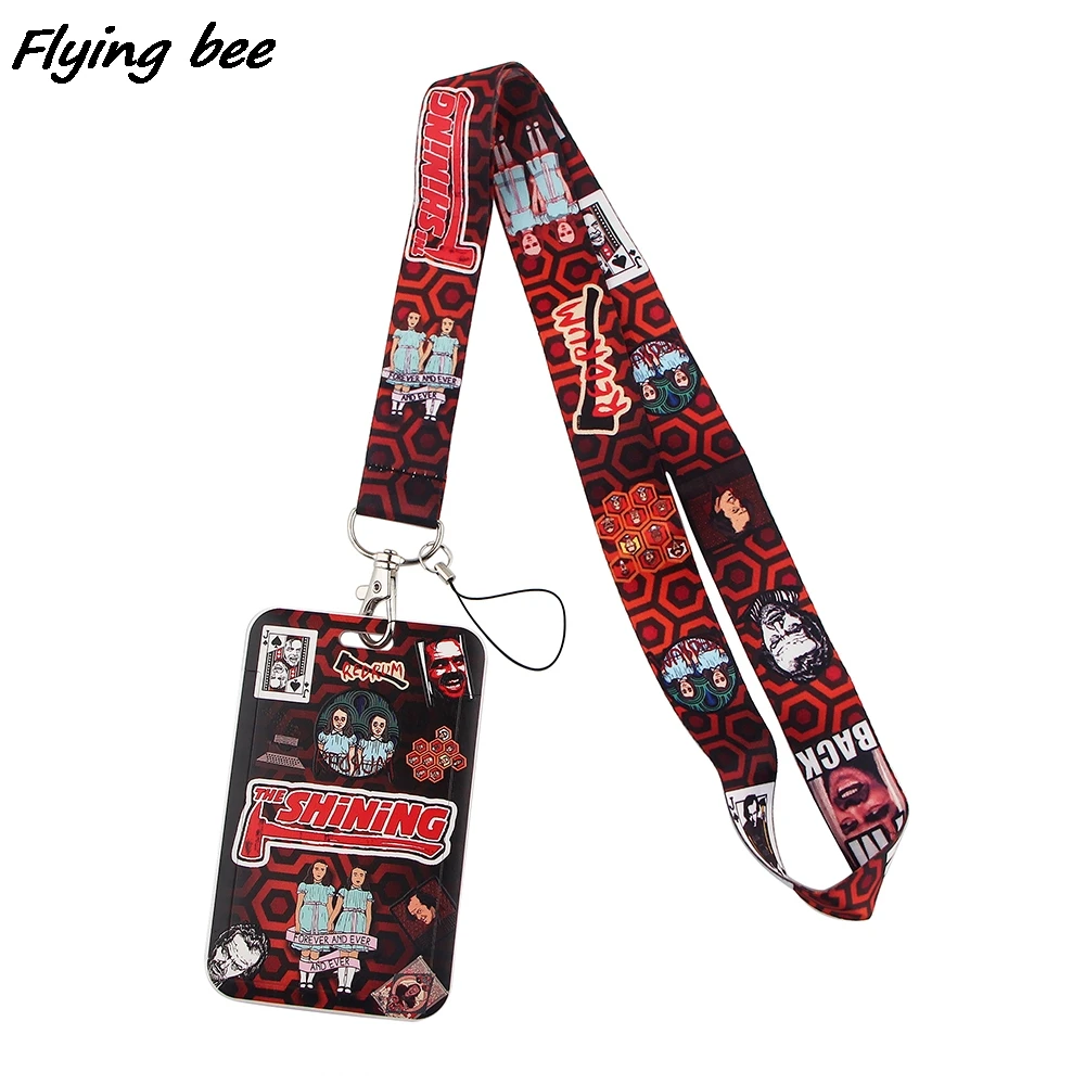 

Flyingbee Movie Ghost Twins Card Holder ID Holder Bus Card Holder Staff Card Phone Lanyard Helloween Gift For Fan Child X1595