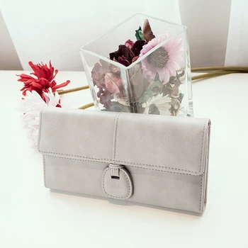 

Brand Fashion Retro Lady Women Wallets Popular Long PU Purse Card Holder Three Fold Clutch bag money clip