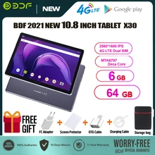 BDF Tableta X30 Pro de 10,8 pulgadas, Tablet PC de Deca Core, 6GB de RAM, 64GB de ROM, cámara de 13MP, 2560x1600 IPS, llamadas duales 4G LTE, WiFi, GPS