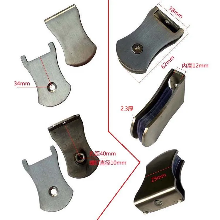 Стиль Нержавеющая сталь Скоба для ванной, для стеклянной поверхности и удлинения ресниц всего за топор Стекло зажим ручка для душевой кабины аксессуары разделительная петля