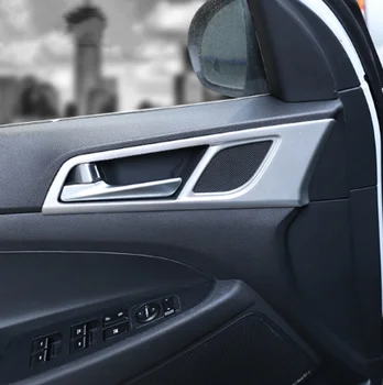 

For Hyundai Tucson 2015-2017 2018 2019 2020 Carbon Fiber Interior Door Handle Cover Trims Protection Garnish Sticker Car Styling