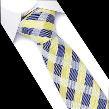 

7.5cm Wedding Ties Jacquard Woven 100% Silk Gifts Men Solid Tie Polka Business Neckties Fashion Neckties Classic Men's Stripe