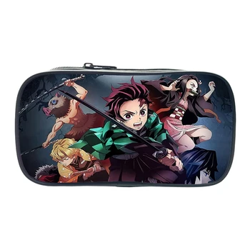 

Anime Demon Slayer Pencil Case Kimetsu No Yaiba Zipper Pouch Cosmetic Bag Boys Girls Students School Supplies Makeup Bag Gift