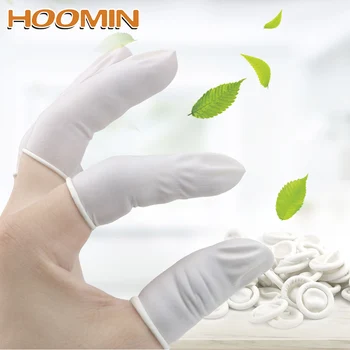 

HOOMIN About 260/700 Piece Protective Rubber Gloves Finger Cots Disposable Fingertip Gloves White Nature Latex