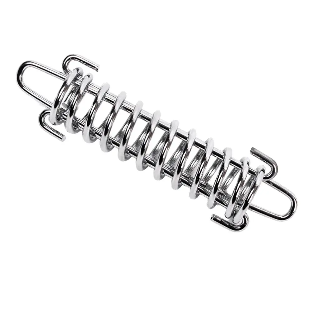 High Strength Camping Tent Spring Buckle High Elasticity Strength Stainless Steel Rope Tensioner Fixed Hook Buckle Beach Camping