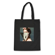 Модная женская сумка для покупок с забавным рисунком, Женская Холщовая Сумка на плечо, Экологичная сумка для хранения, многоразовая Складная Сумка-тоут