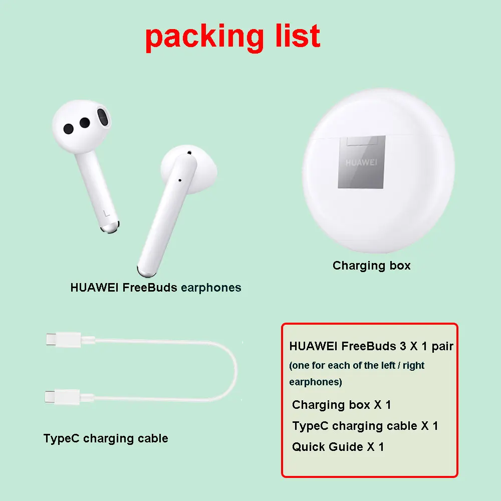 HUAWEI FreeBuds 3 TWS наушники Bluetooth двойной режим 5 1 беспроводная гарнитура Kirin A1 Ture