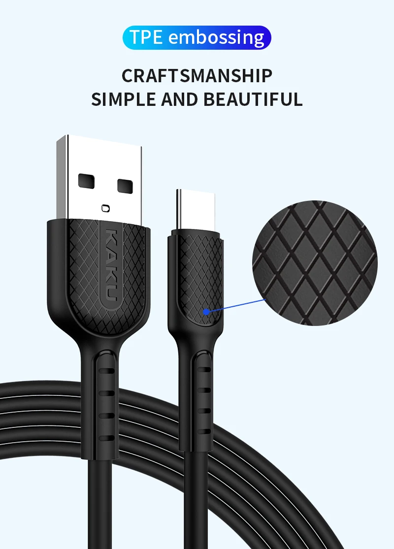 Кабель для быстрой зарядки KAKU 3.2A для usb-кабеля type C для Android, линия передачи данных для устройств type-C