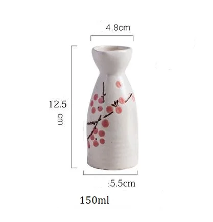 Керамические чашки керамические Sake Hip ликер чашка для воды и чая бутылка для питья Ресторан посуда - Цвет: G