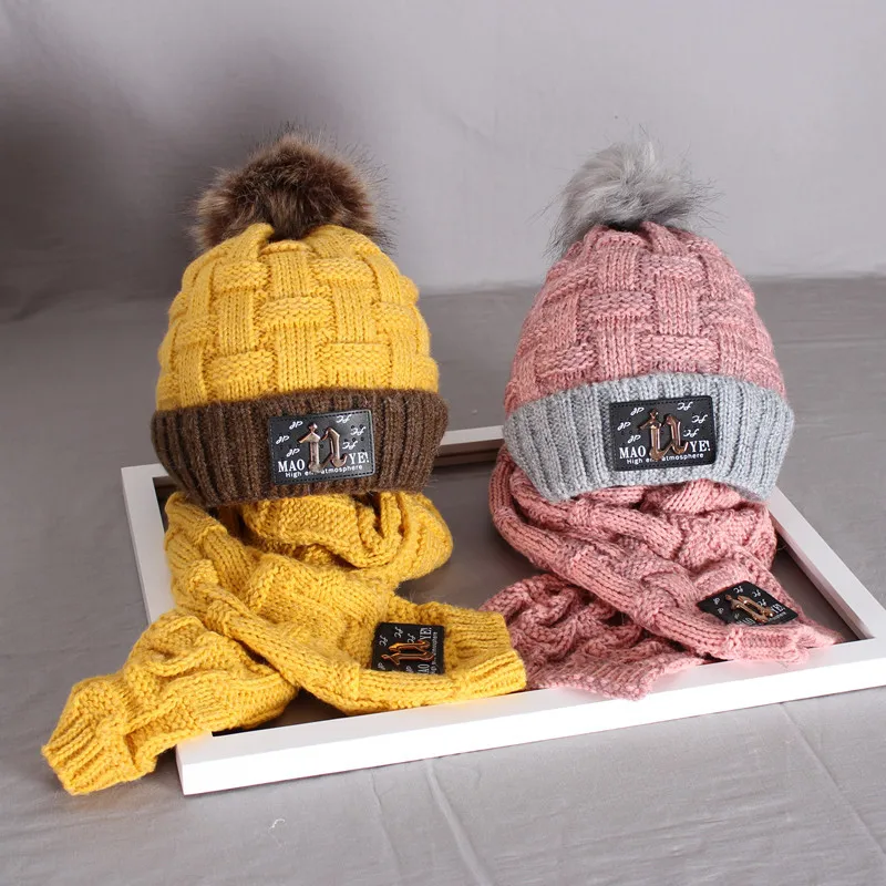 

CHILDREN'S Hat Autumn & Winter 12-Year-Old 3 BOY'S 8 Korean-style Wool Cap Scarf Suit 6 Kids 5 Winter Women's Korean-style Fashi