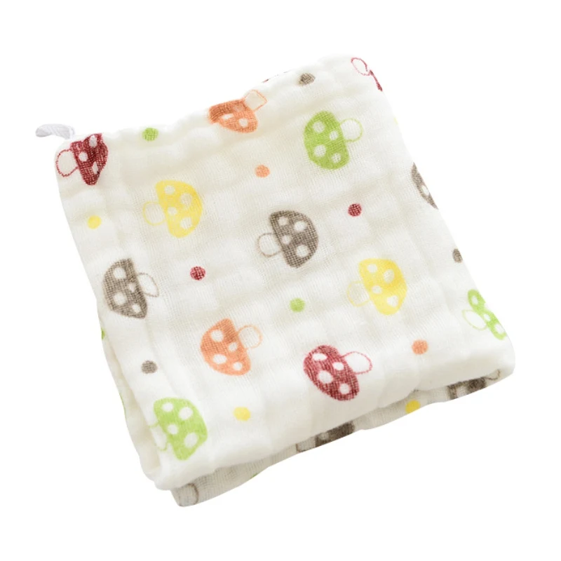 30*50 марлевый хлопковый Детский носовой платок квадратное полотенце однотонный цветочный узор удобное детское полотенце для лица, полотенце - Цвет: D