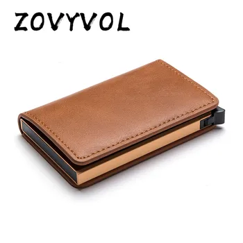 

ZOVYVOL 2020 New Arrival Card Box Protector Safety Wallet Men and Women Colorful PU Fashion Aluminum Box RFID Case Holder